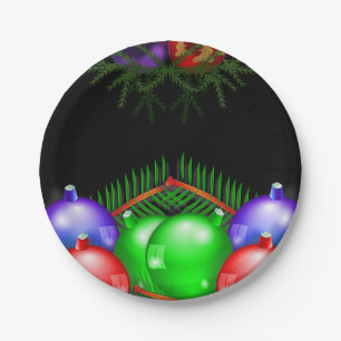 Kerstmis met papieren borden papieren bordje