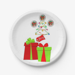 Kerstmis met papieren borden papieren bordje