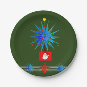 Kerstmis met papieren borden papieren bordje