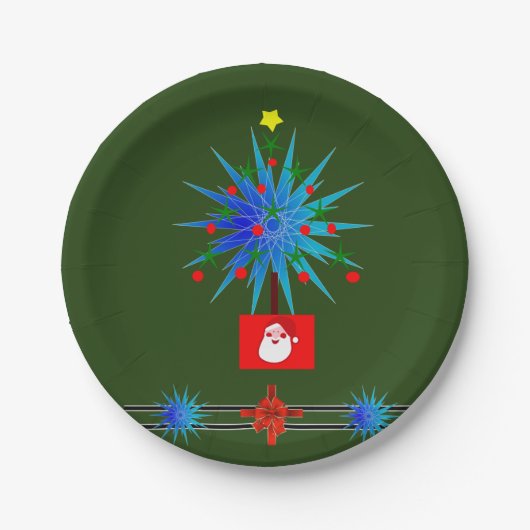 Kerstmis met papieren borden papieren bordje (Voorkant)