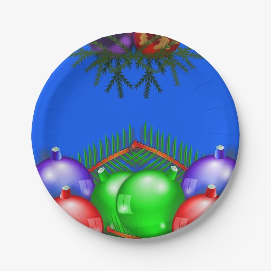 Kerstmis met papieren borden papieren bordje (Voorkant)