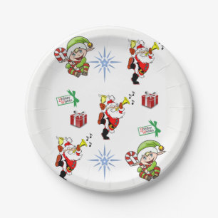 Kerstmis met papieren borden papieren bordje