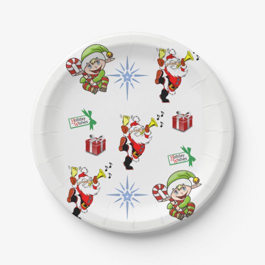 Kerstmis met papieren borden papieren bordje (Voorkant)