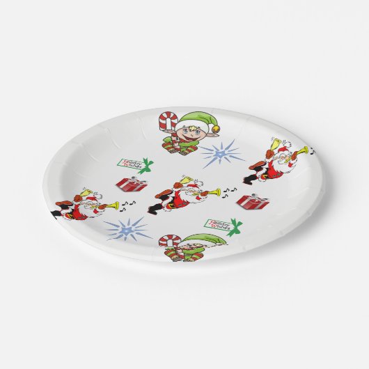 Kerstmis met papieren borden papieren bordje (Gekanteld)