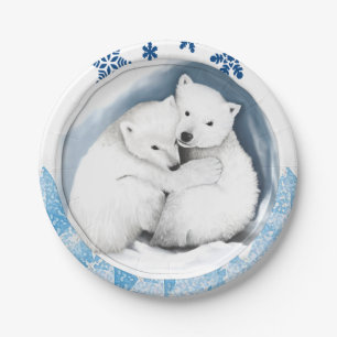 Kerstmis met papieren borden papieren bordje