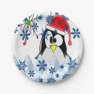 Kerstmis met papieren borden papieren bordje