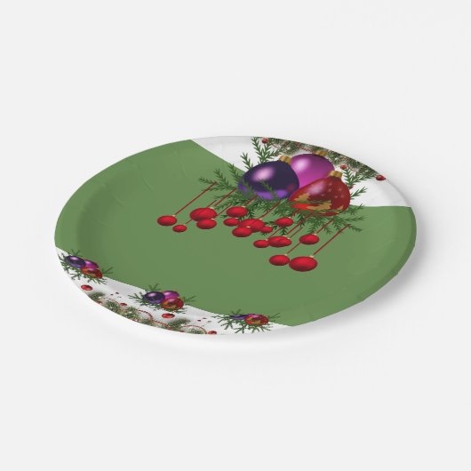 Kerstmis met papieren borden papieren bordje (Gekanteld)