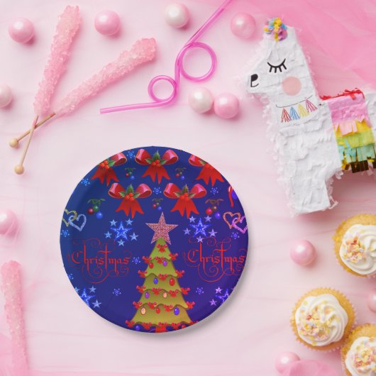 Kerstmis met papieren borden papieren bordje (Feest)