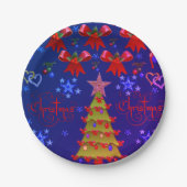 Kerstmis met papieren borden papieren bordje (Voorkant)