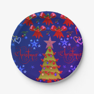 Kerstmis met papieren borden papieren bordje