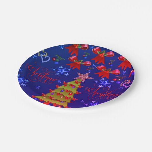 Kerstmis met papieren borden papieren bordje (Gekanteld)