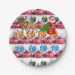 Kerstmis met papieren borden papieren bordje