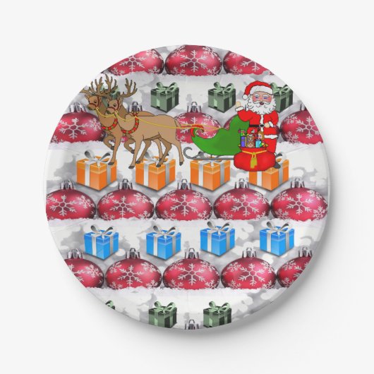 Kerstmis met papieren borden papieren bordje (Voorkant)