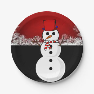 Kerstmis met papieren borden papieren bordje