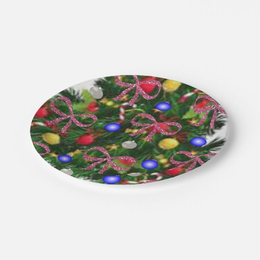 Kerstmis met papieren borden papieren bordje (Gekanteld)