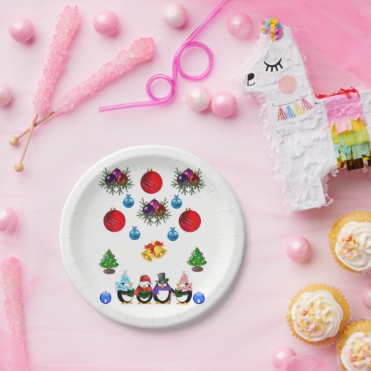 Kerstmis met papieren borden papieren bordje (Feest)