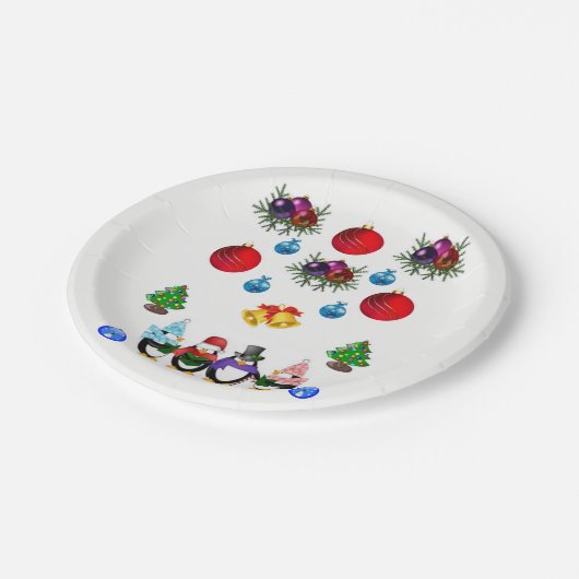 Kerstmis met papieren borden papieren bordje (Gekanteld)