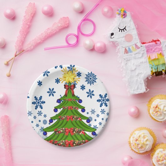Kerstmis met papieren borden papieren bordje (Feest)