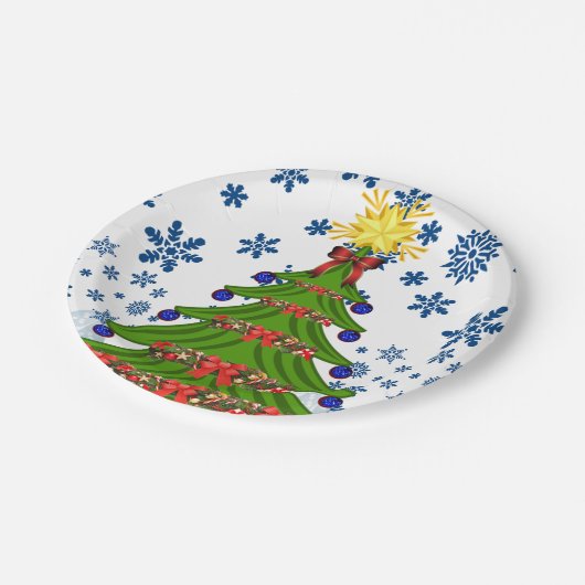 Kerstmis met papieren borden papieren bordje (Gekanteld)