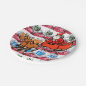 Kerstmis met papieren borden papieren bordje (Gekanteld)