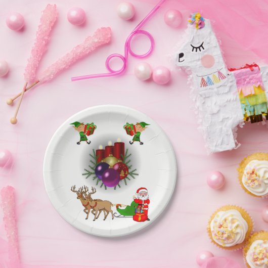 Kerstmis met papieren borden papieren bordje (Feest)