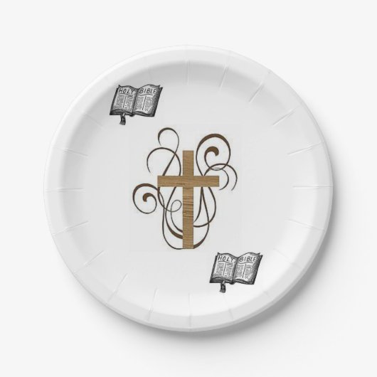 Kerstmis met papieren borden papieren bordje (Voorkant)