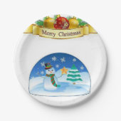 Kerstmis met papieren borden papieren bordje (Voorkant)