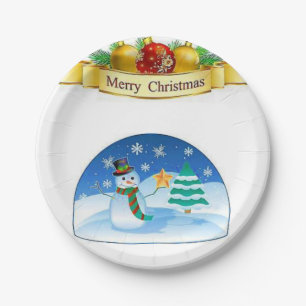 Kerstmis met papieren borden papieren bordje