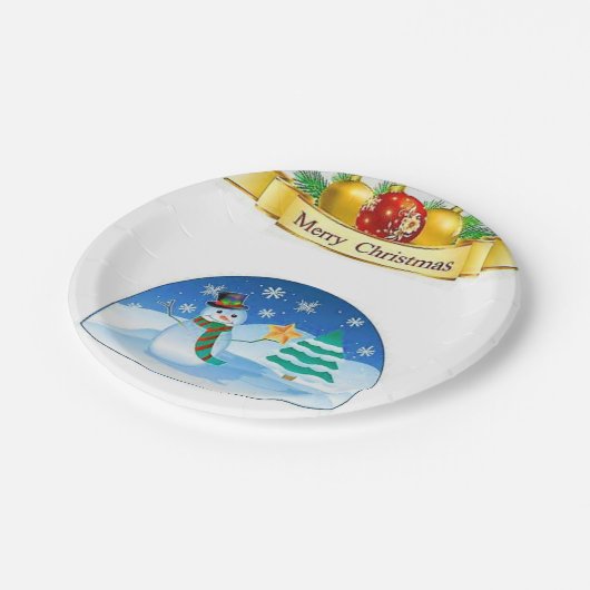 Kerstmis met papieren borden papieren bordje (Gekanteld)