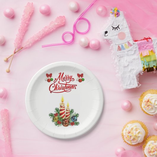 Kerstmis met papieren borden papieren bordje (Feest)