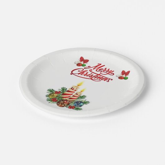 Kerstmis met papieren borden papieren bordje (Gekanteld)