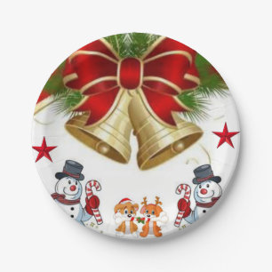 Kerstmis met papieren borden papieren bordje