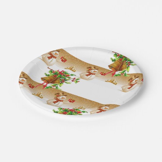 Kerstmis met papieren borden papieren bordje (Gekanteld)