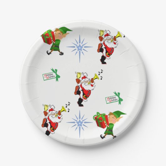 Kerstmis met papieren borden papieren bordje (Voorkant)