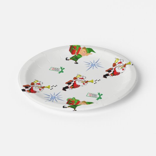 Kerstmis met papieren borden papieren bordje (Gekanteld)