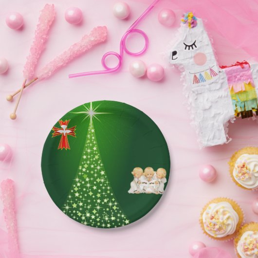 Kerstmis met papieren borden papieren bordje (Feest)