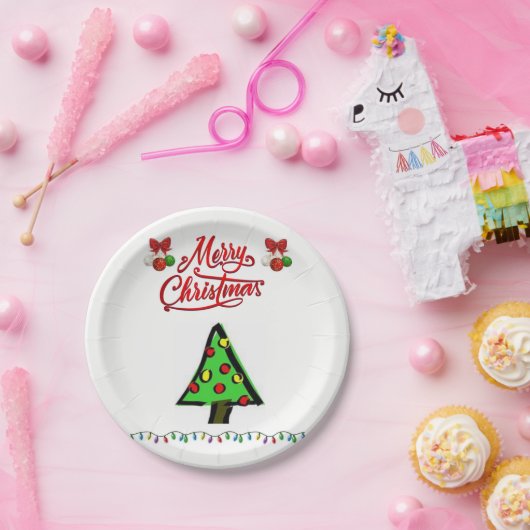 Kerstmis met papieren borden papieren bordje (Feest)