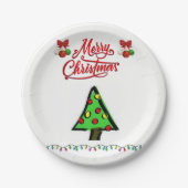 Kerstmis met papieren borden papieren bordje (Voorkant)