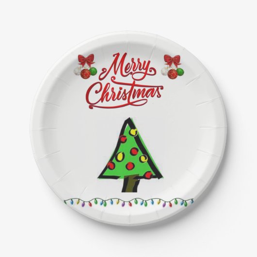 Kerstmis met papieren borden papieren bordje (Voorkant)