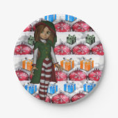 Kerstmis met papieren borden papieren bordje (Voorkant)