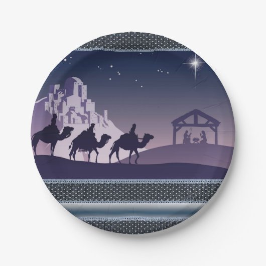 Kerstmis met papieren borden papieren bordje (Voorkant)