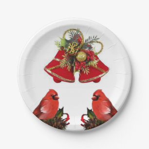 Kerstmis met papieren borden papieren bordje