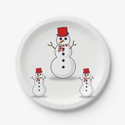 Kerstmis met papieren borden papieren bordje (Voorkant)