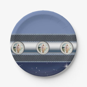 Kerstmis met papieren borden papieren bordje