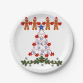 Kerstmis met papieren borden papieren bordje (Voorkant)