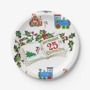 Kerstmis met papieren borden papieren bordje