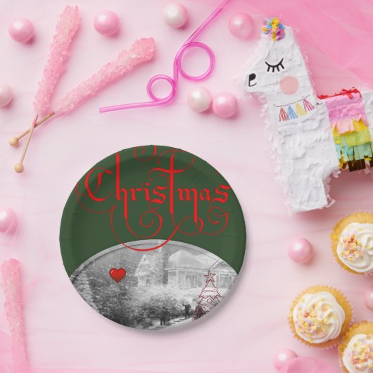 Kerstmis met papieren borden papieren bordje (Feest)