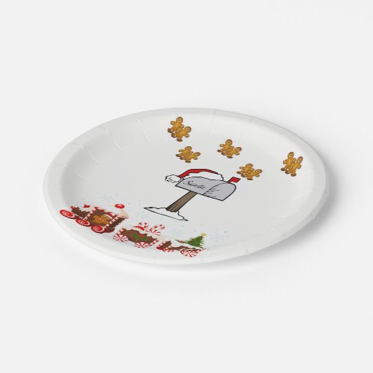 Kerstmis met papieren borden papieren bordje (Gekanteld)