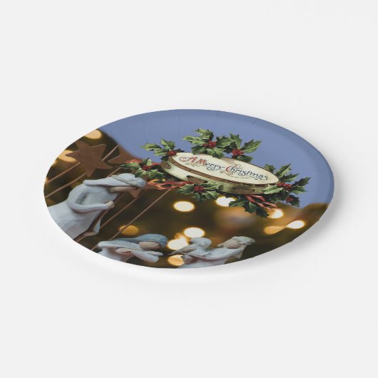 Kerstmis met papieren borden papieren bordje (Gekanteld)