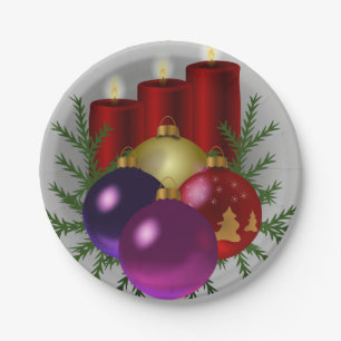 Kerstmis met papieren borden papieren bordje